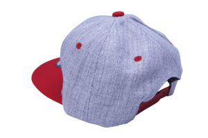 Heather Grey And Red Snapback Hat