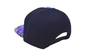 Purple And Blue Floral Snapback Hat