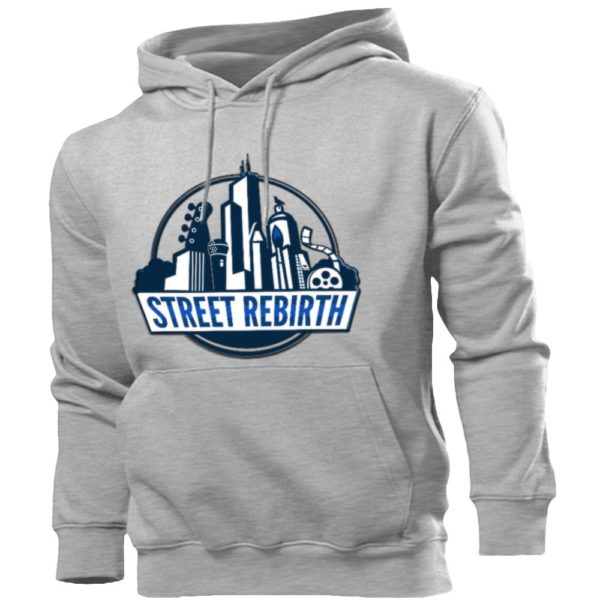 street rebirth grey hoodie