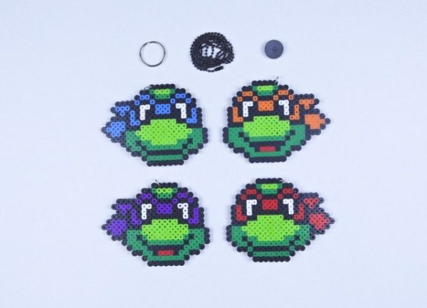 Teenage Mutant Ninja Turtles Keychain Necklace Magnet or Decorative Art To Hang (Medium)