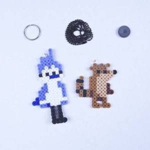 Mordecai or Rigby Regular Show Keychain Necklace Magnet or Decorative Art To Hang