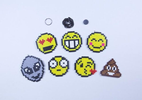 Emoji Keychain Necklace Magnet or Decorative Art To Hang